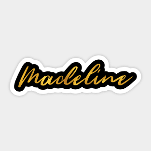 Madeline Name Hand Lettering in Faux Gold Letters Sticker